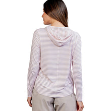 Clemson tasc Women’s Striped Recess Lightweight Hoodie - WHITE
