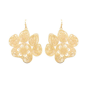 Gold Paw Filigree Earrings