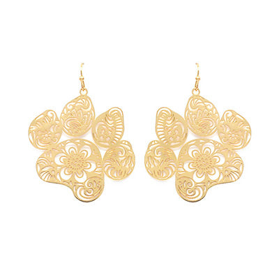 Gold Paw Filigree Earrings