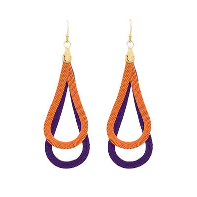 Herringbone Chain Teardrop Earrings