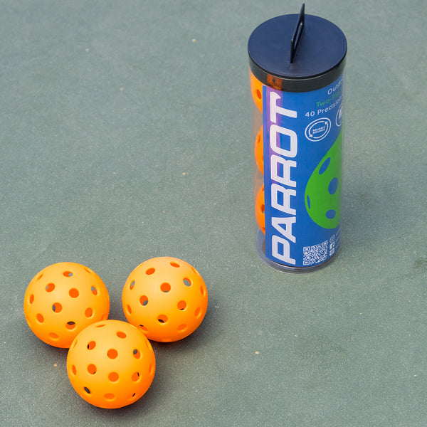 Orange Outdoor 3 Pack Pickleballs - ORANGE