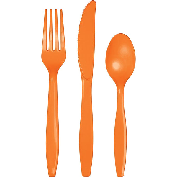 Orange Plastic Cutlery