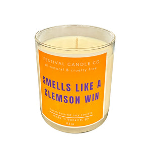 Smells Like A Clemson Win Candle