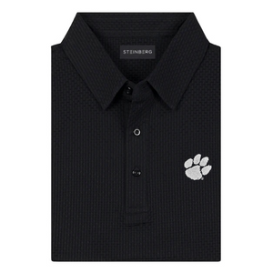 Tiger Sports Shop Brick Texture Polo - BLACK