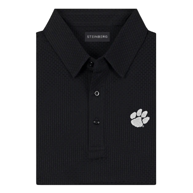 Tiger Sports Shop Brick Texture Polo - BLACK