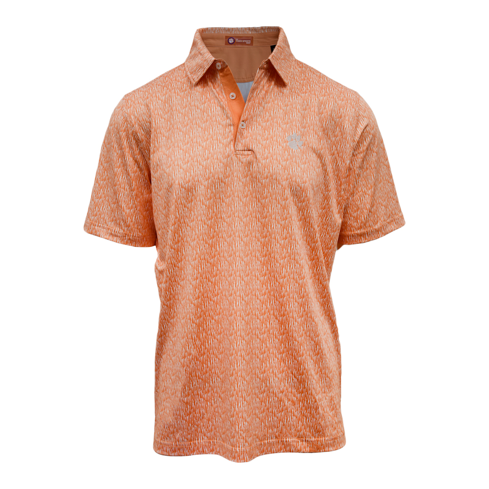 Tiger Sports Shop Brush Stroke Polo - LT ORANGE