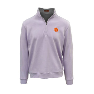 Tiger Sports Shop Men’s Cotton Polyester Quarter Zip  - LT PURPLE