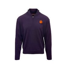 Tiger Sports Shop Men’s Quarter-Zip Golf Sweater - PURPLE