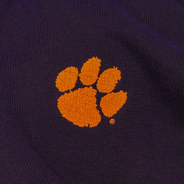 Tiger Sports Shop Men’s Quarter-Zip Golf Sweater - PURPLE