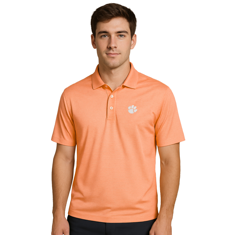 Tiger Sports Shop Narrow Stripe Polo - LT ORG