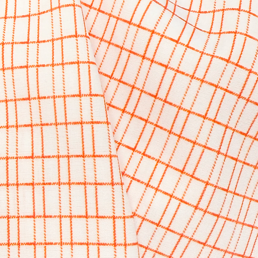 Tiger Sports Shop Stretch Grid Button Down Shirt - ORANGE
