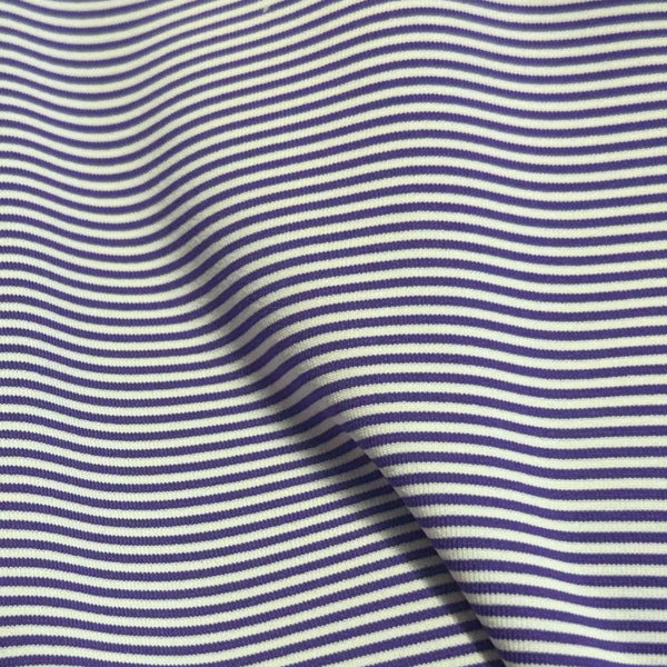 Tiger Sports Shop Two Tone Mini Stripe Polo  - PURPLE