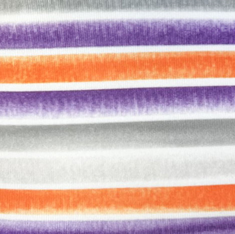 Tiger Sports Shop Watercolor Stripe Polo - ORG/PUR