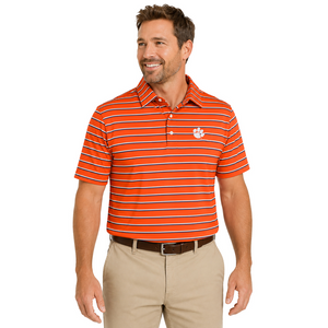 Tiger Sports Shop Wide Stripe Polo - ORANGE