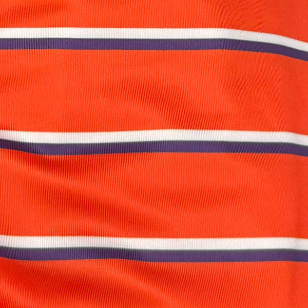 Tiger Sports Shop Wide Stripe Polo - ORANGE