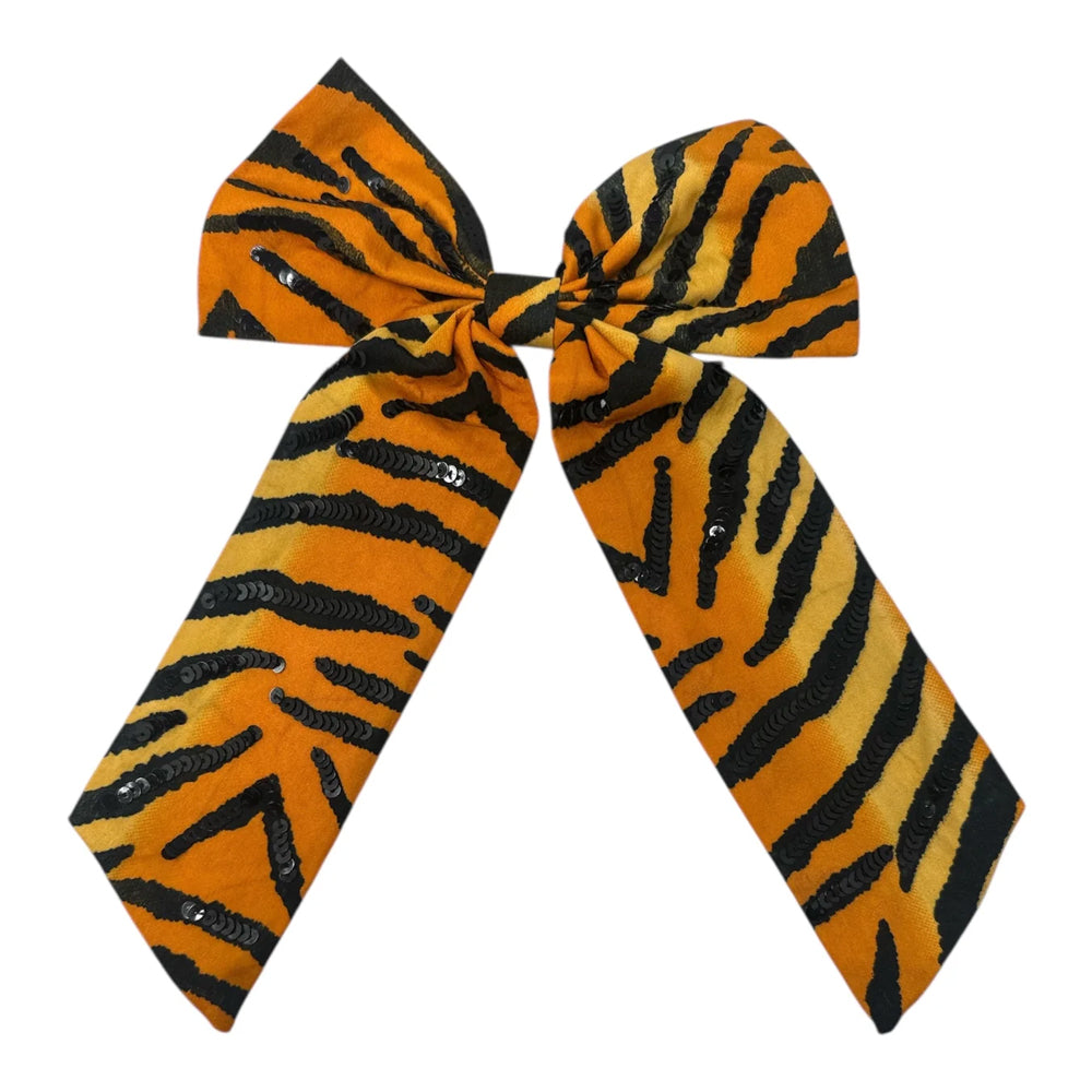 Tiger Stripe Sequin Bow