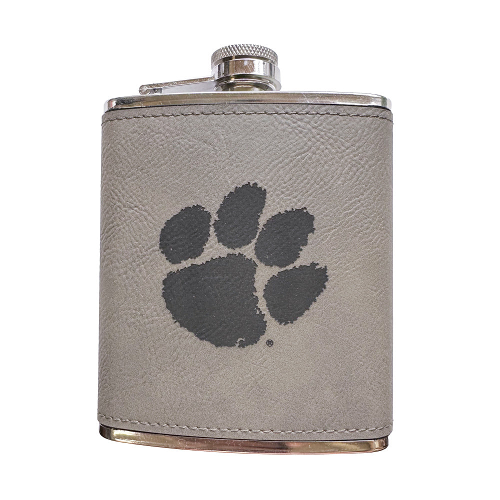Clemson Leather Flask