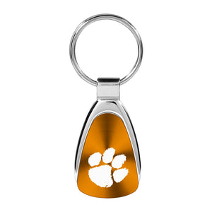 Clemson Tear Drop Keychain