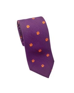 Clemson Zig Zag Silk Woven Tie ALU_144759