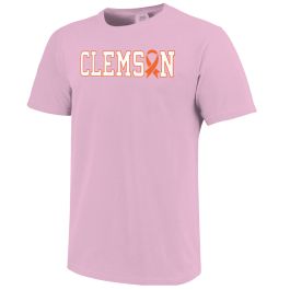 Clemson Comfort Colors Cancer Ribbon Tee