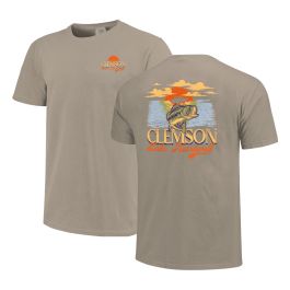 Clemson Comfort Colors Sunset Fishing Tee