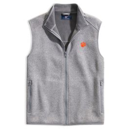 Clemson Vineyard Vines Mountain Sweater Fleece Vest