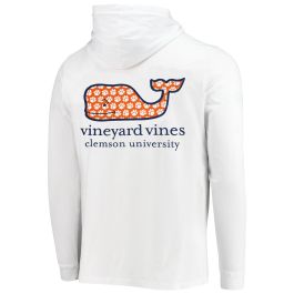 Clemson Vineyard Vines Paws All Over Whale Long Sleeve Hooded