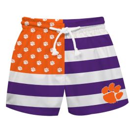 Clemson Youth Flag Swim Trunks