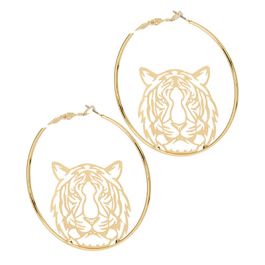Tiger hoop earrings sales
