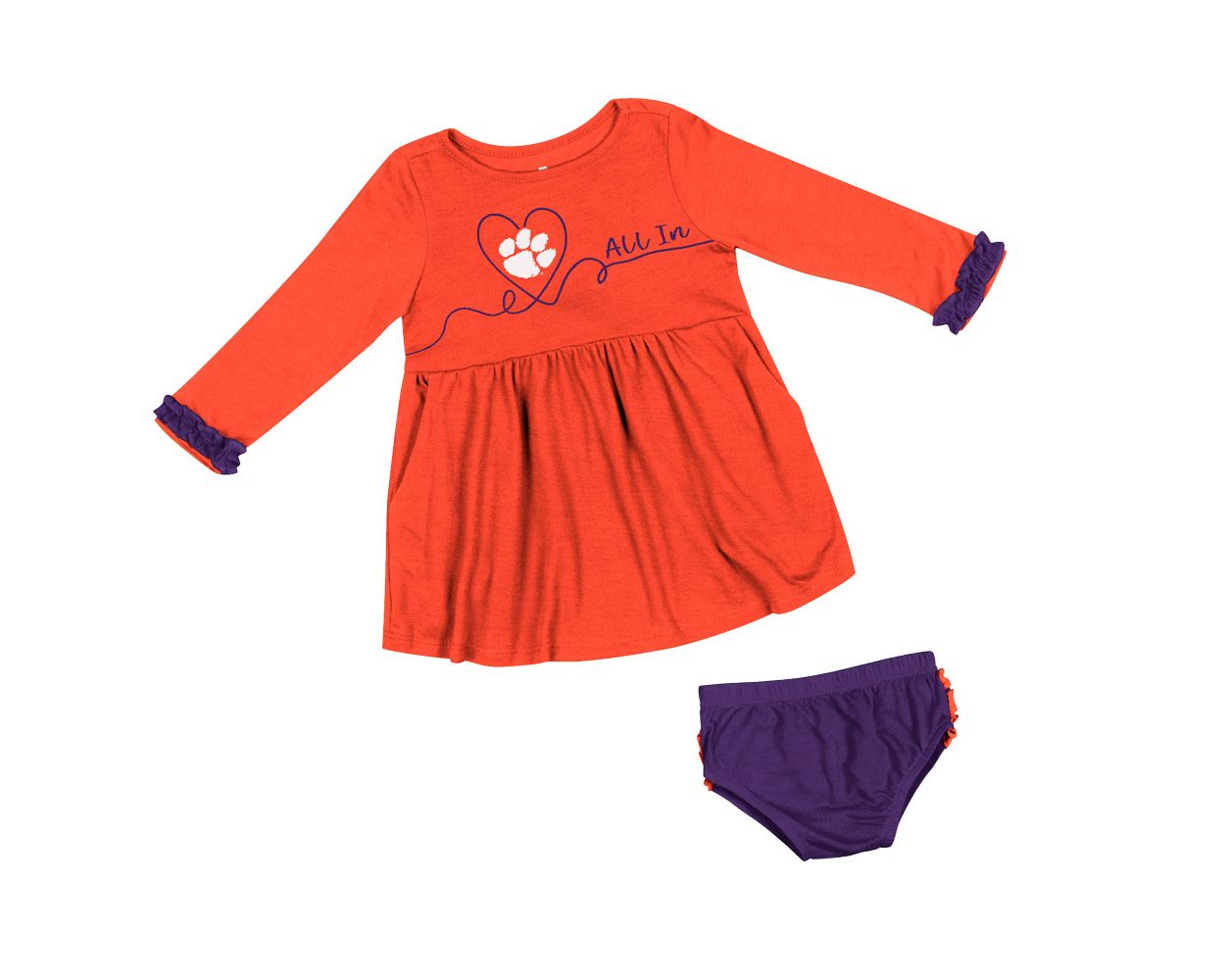 Clemson Colosseum Infant Miss Dress Bloomers