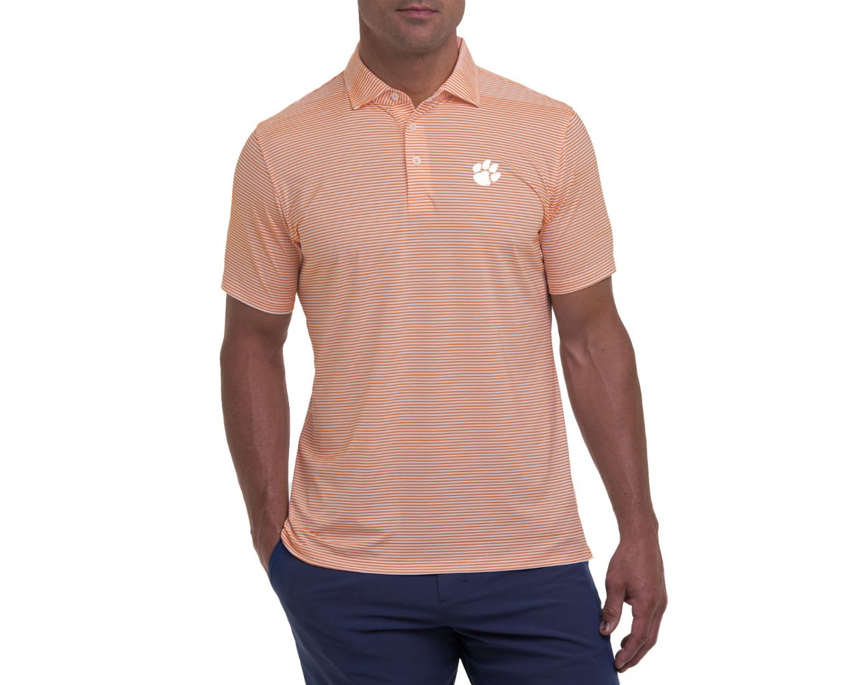 Clemson store striped polo