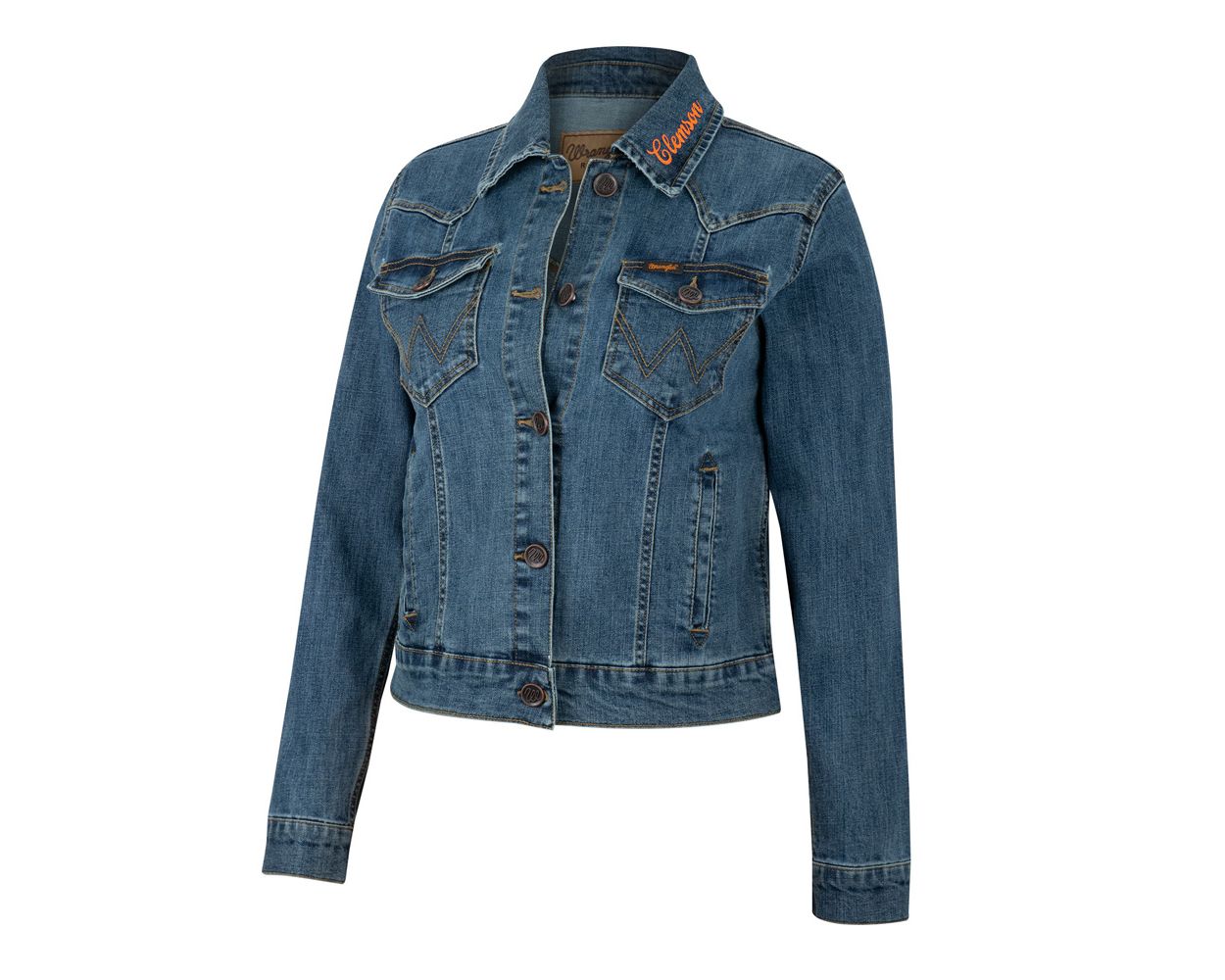 Clemson Wrangler Women s Classic Denim Jacket