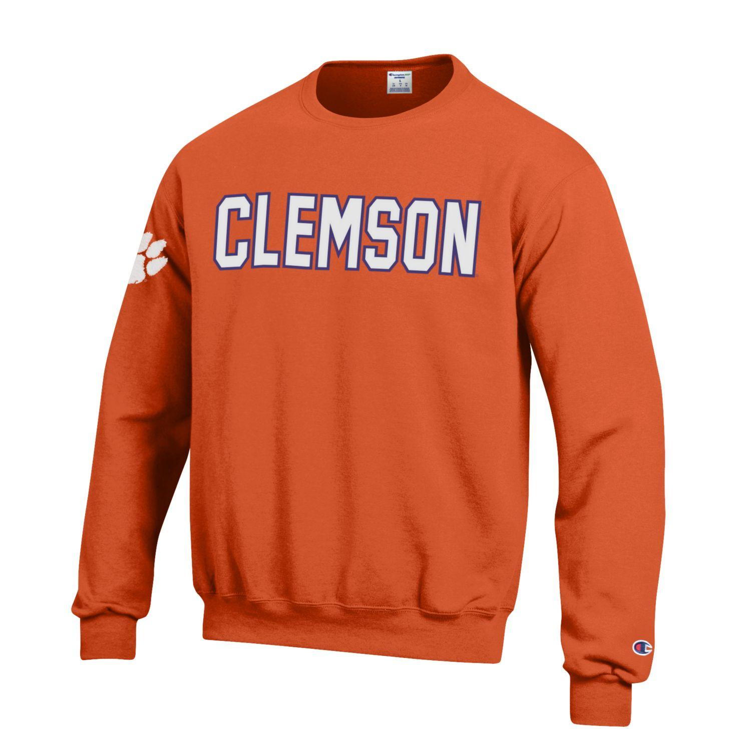 Clemson embroidered sweatshirt sales