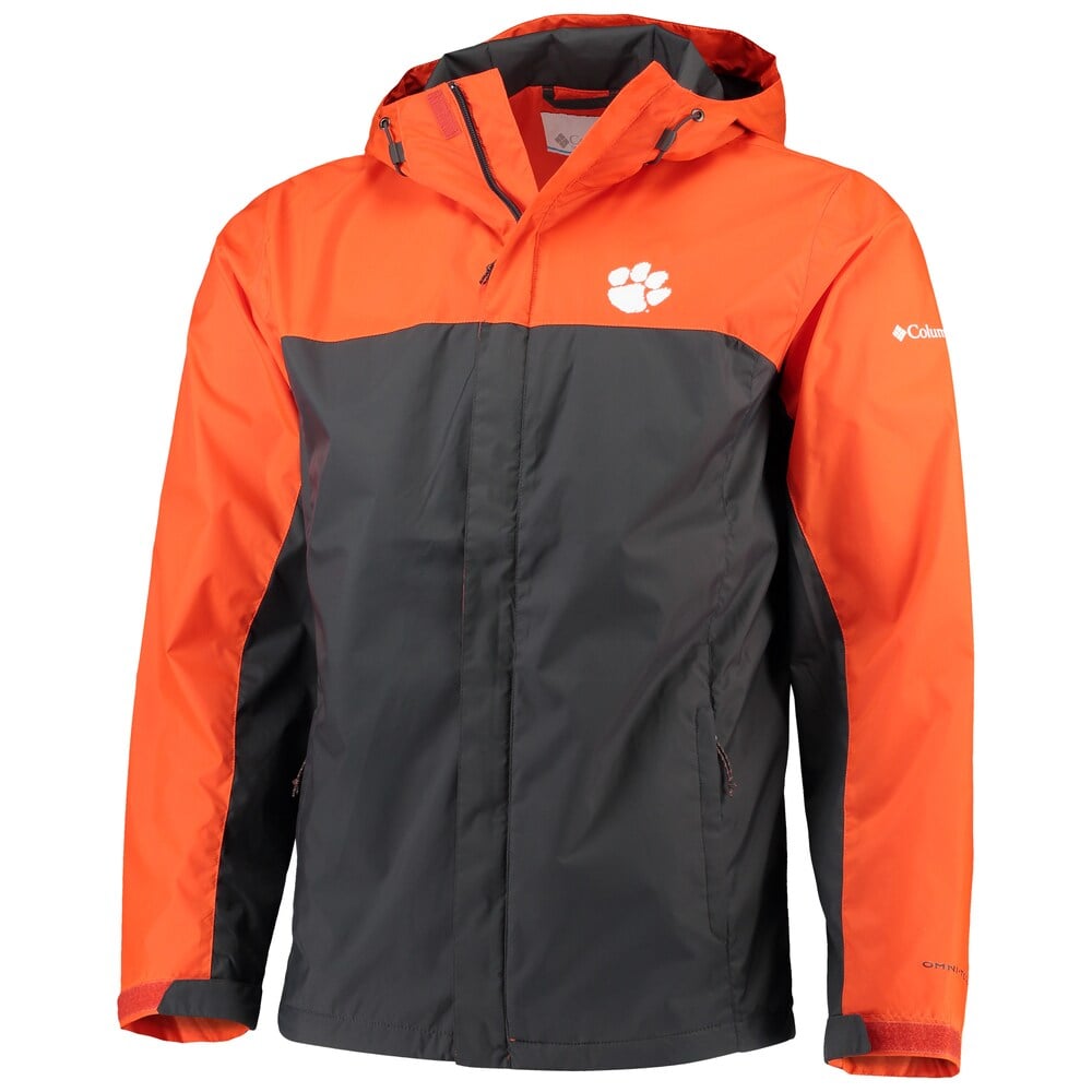 Columbia orange rain jacket discount