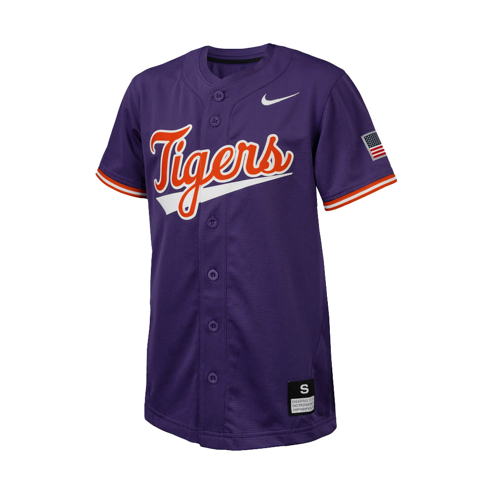 Clemson Nike 2024 Youth Baseball Jersey