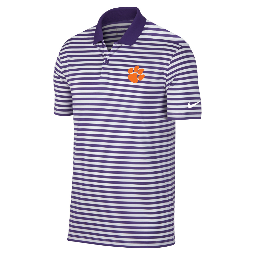 Clemson Nike Victory Stripe Polo