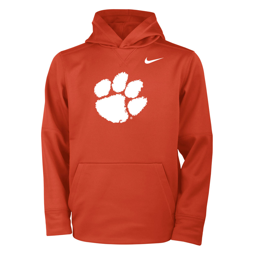 Clemson Nike Youth Therma Paw Hoodie
