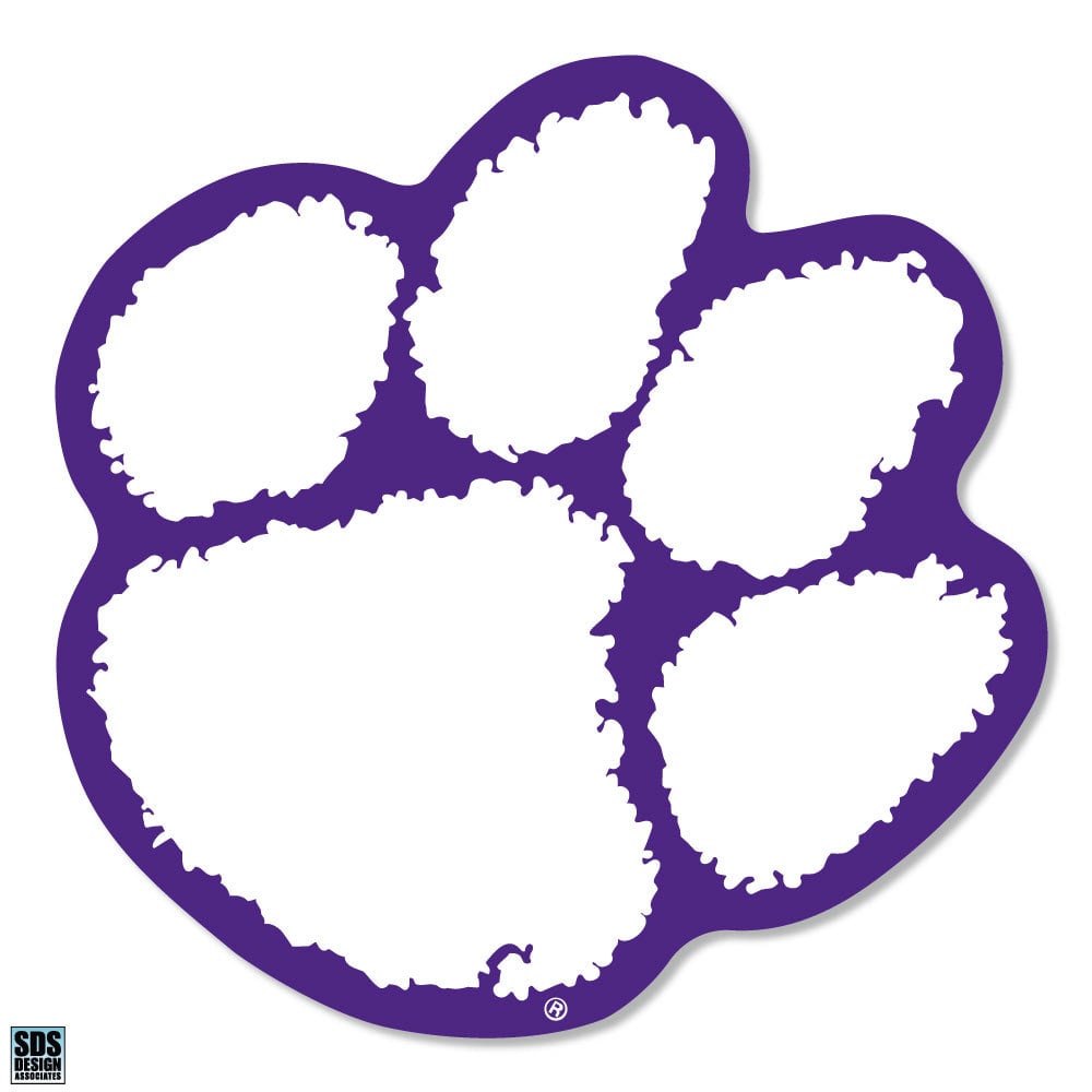 Clemson Paw Vinyl Decal