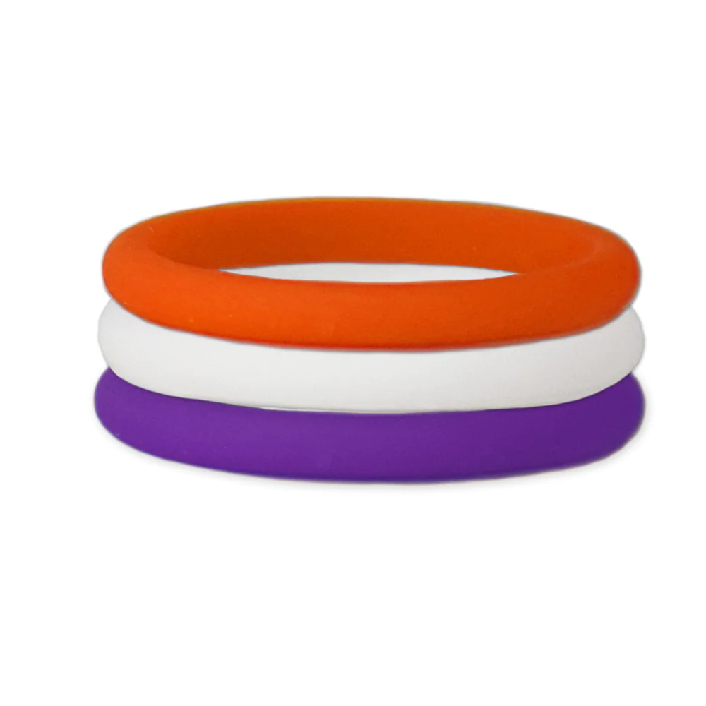 Clemson Stackable Silicone Rings