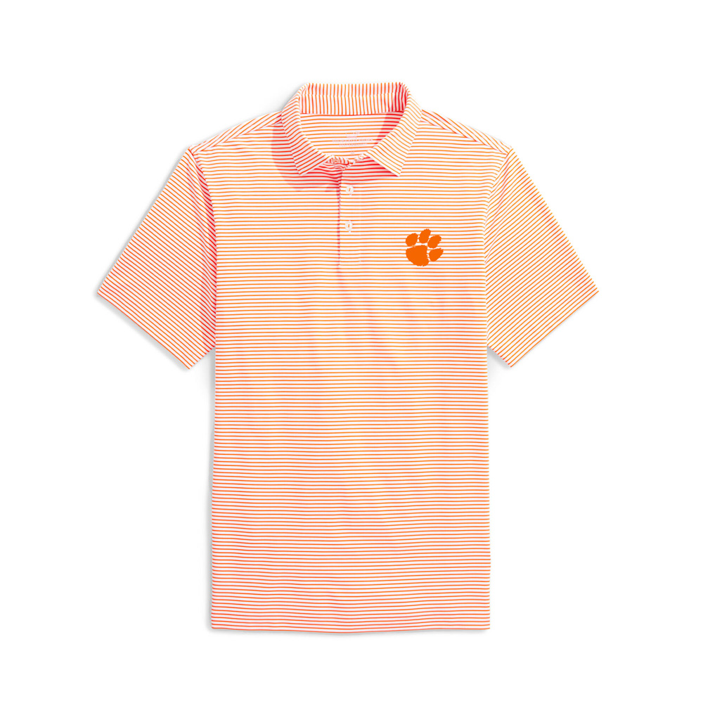 Clemson striped polo cheap