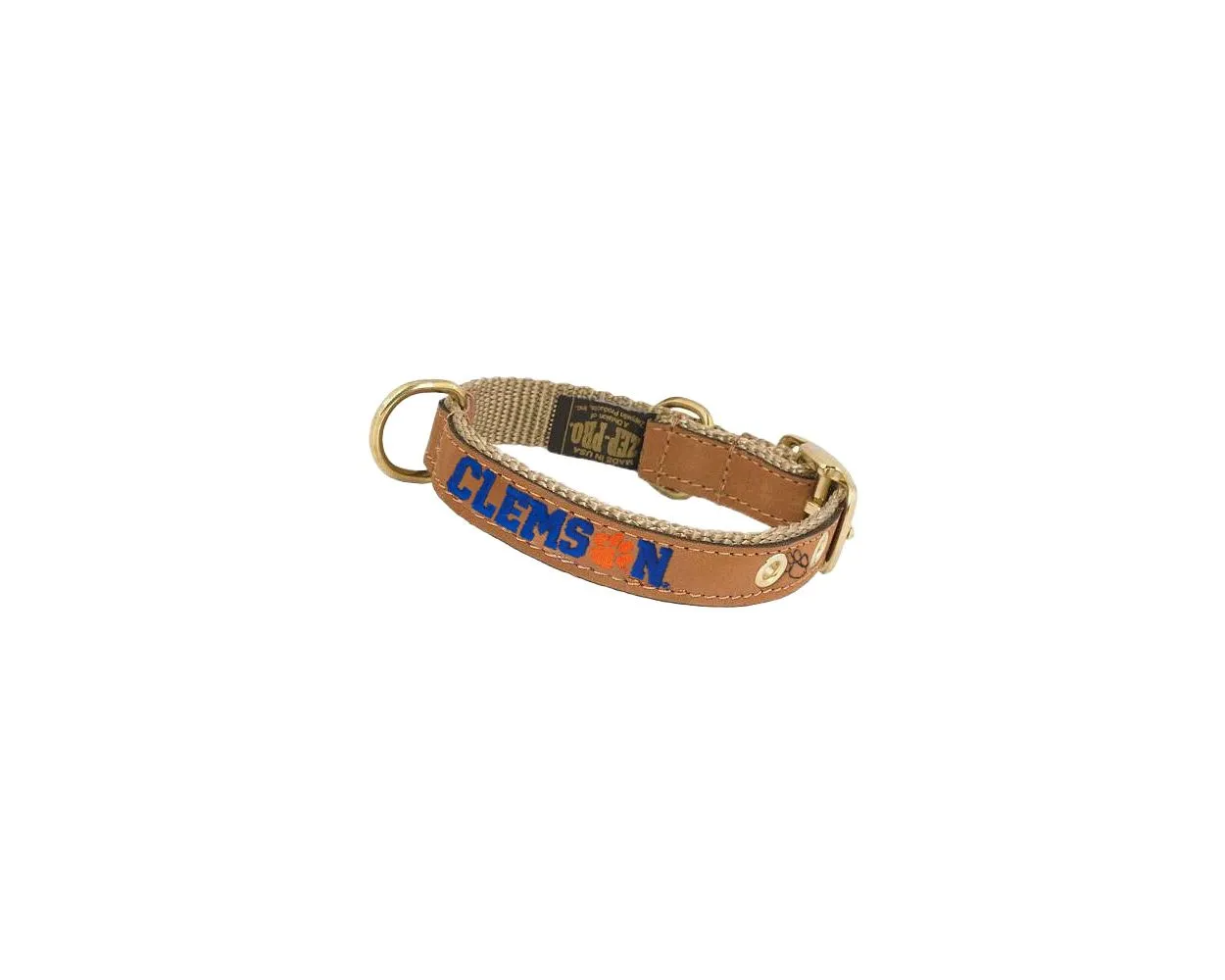 Clemson Leather Embroidered Collar