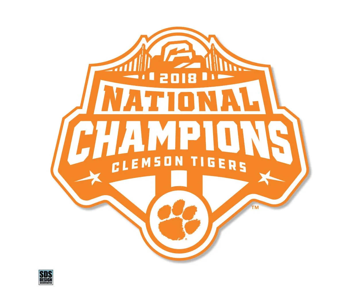 2018 National Champion Logo Decal Clemson