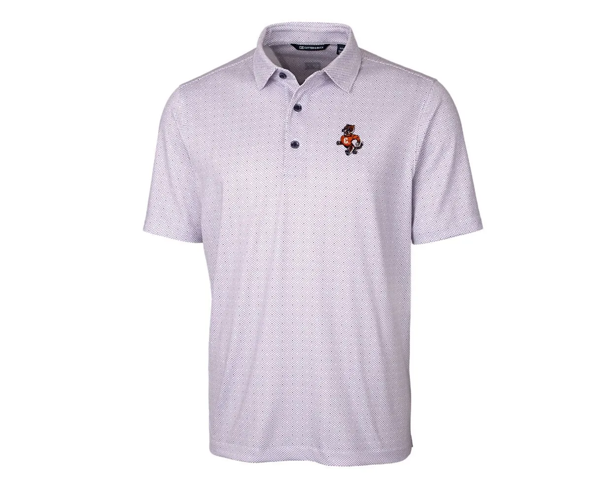 Clemson Cutter Buck Fighting Tiger Double Dot Polo