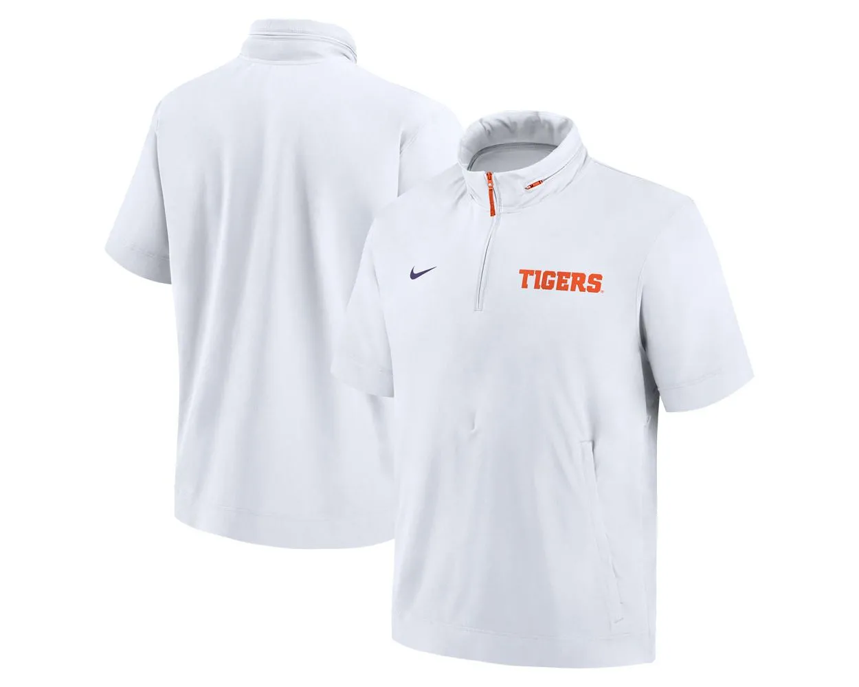 Clemson Nike Lightweight Coach s Jacket Short Sleeve