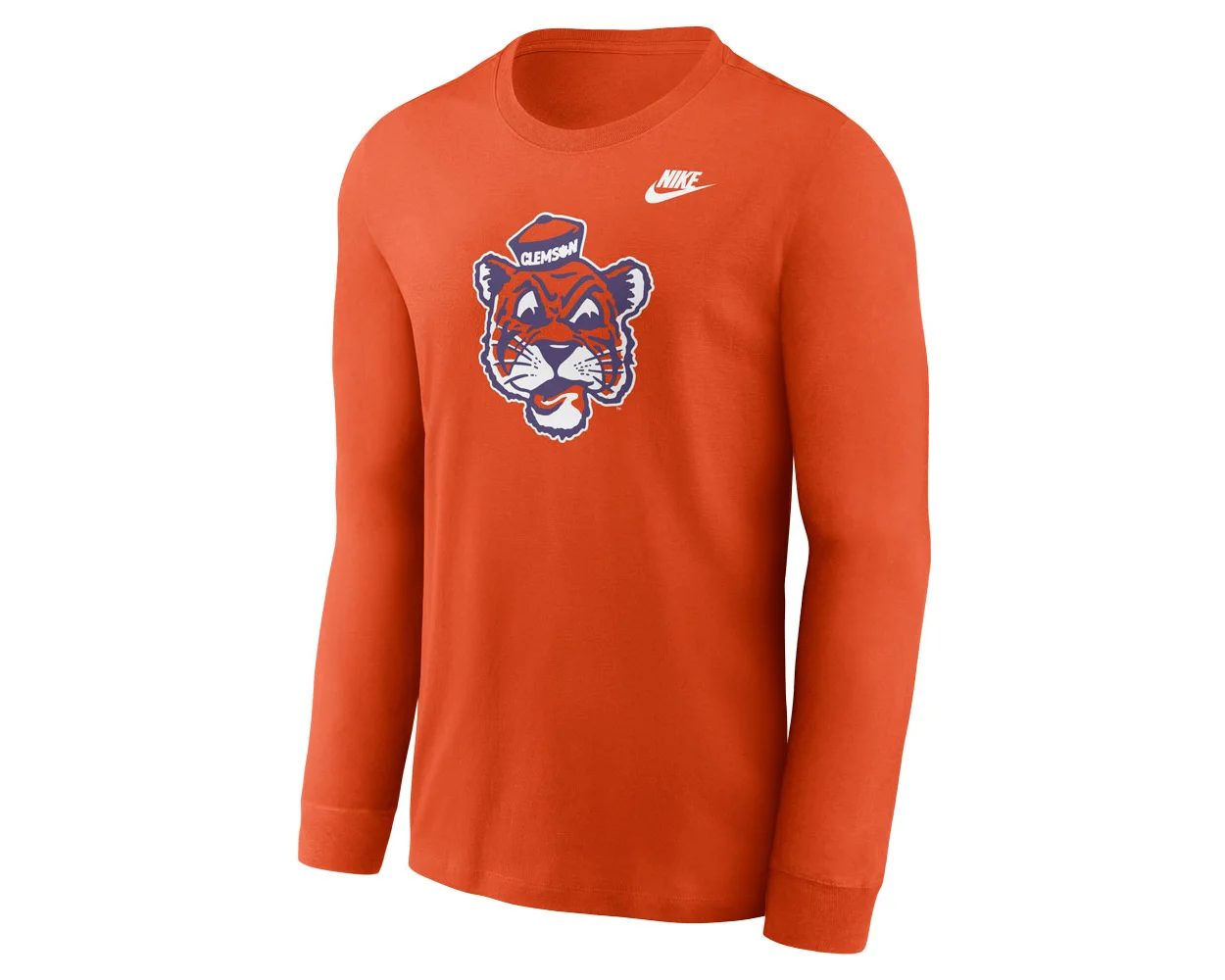 Clemson Nike Long Sleeve Vault Tiger Face Tee