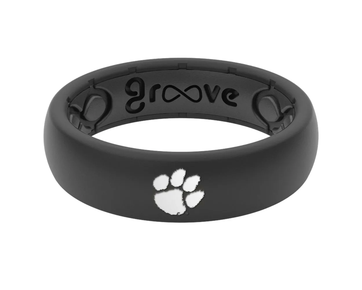 Clemson Groove Life Thin Silicone Ring