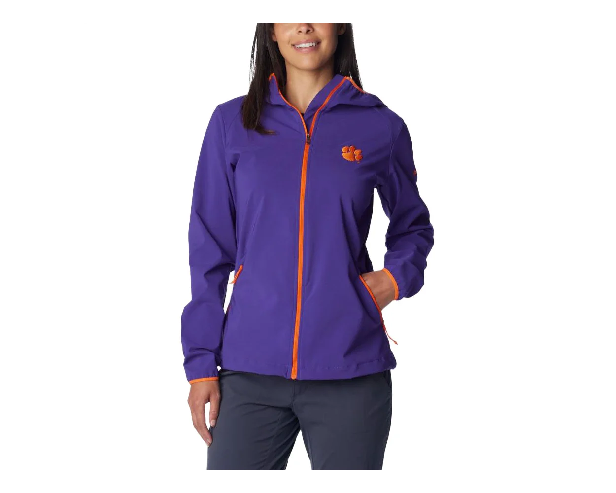 Clemson Columbia Women s Heather Canyon Softshell Jacket