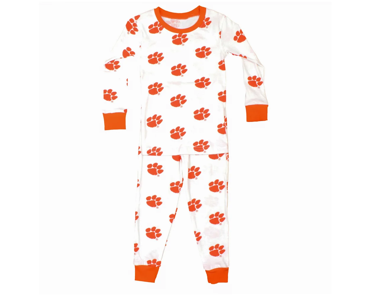 Clemson Youth Paws All Over Pajama Set