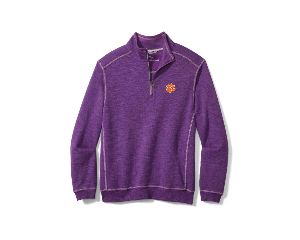 Clemson Tommy Bahama Tobago Bay Grape Half Zip