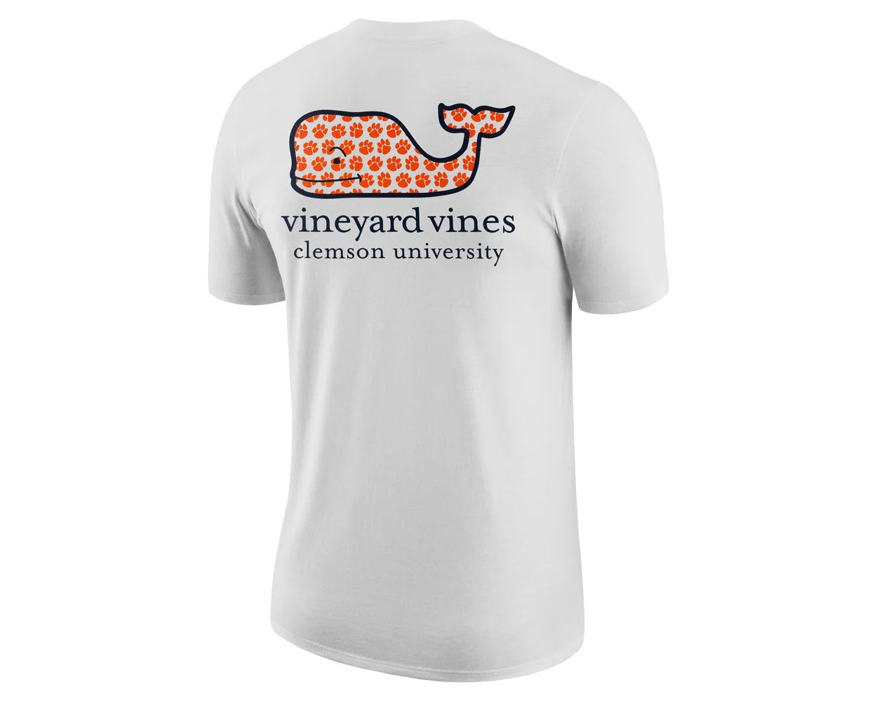 Clemson Vineyard Vines Paws All Over Whale Tee